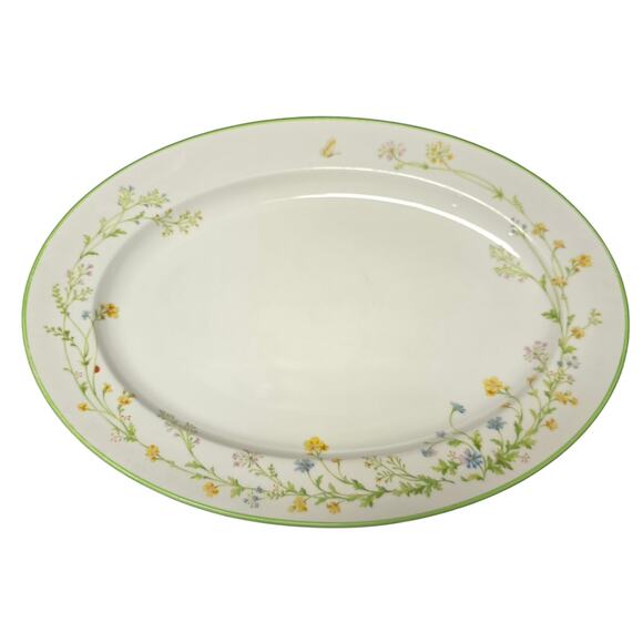Reverie Noritake Ivory China Large Spring Floral Trim Serving Plate Platter 7191 - Picture 1 of 10